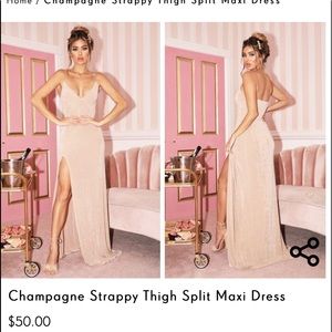 Maxi high slit dress